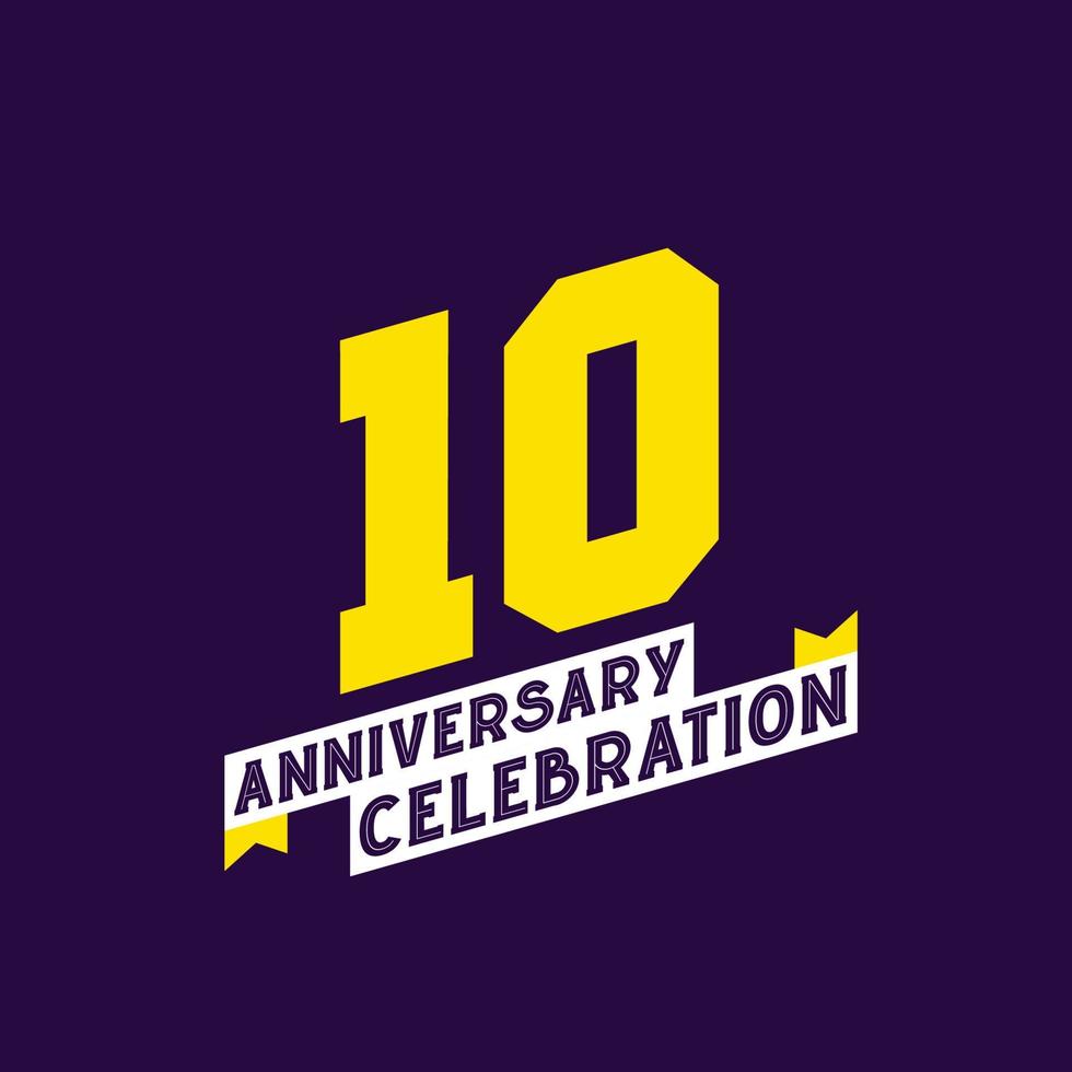 10th Anniversary Celebration vector design,  10 years anniversary