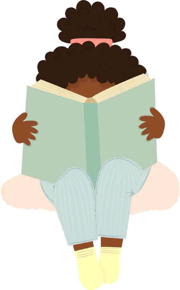 niña con libro semana de libros para niños libro de lectura para niños  12917689 Vector en Vecteezy