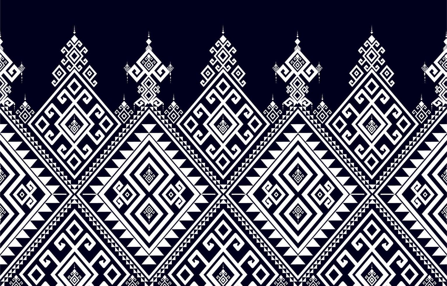 Abstract ethnic geometric pattern traditional style. black and white. Design for tile, ceramic, background, wallpaper, clothing, wrapping paper, fabric, and Vector illustration. pattern style