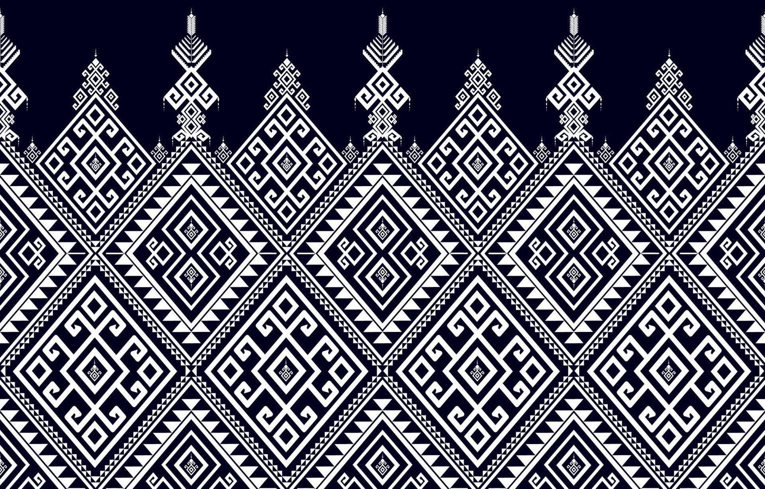 Abstract ethnic geometric pattern traditional style. black and white. Design for tile, ceramic, background, wallpaper, clothing, wrapping paper, fabric, and Vector illustration. pattern style