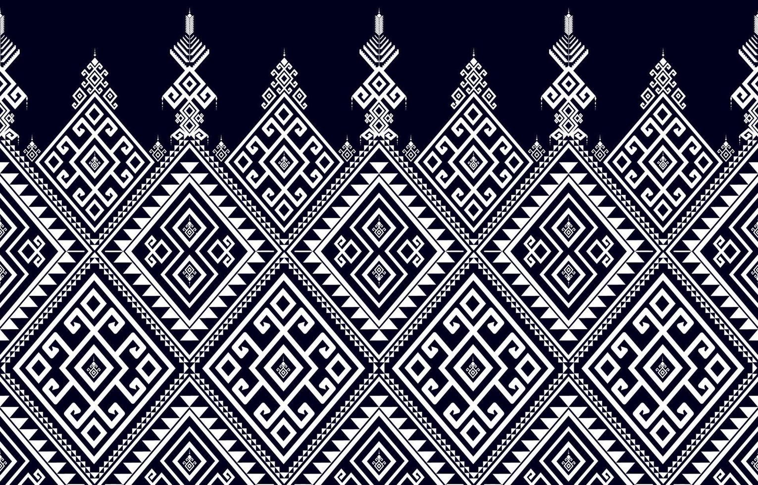 Abstract ethnic geometric pattern traditional style. black and white. Design for tile, ceramic, background, wallpaper, clothing, wrapping paper, fabric, and Vector illustration. pattern style