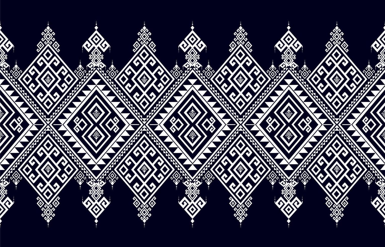 Abstract ethnic geometric pattern traditional style. black and white. Design for tile, ceramic, background, wallpaper, clothing, wrapping paper, fabric, and Vector illustration. pattern style