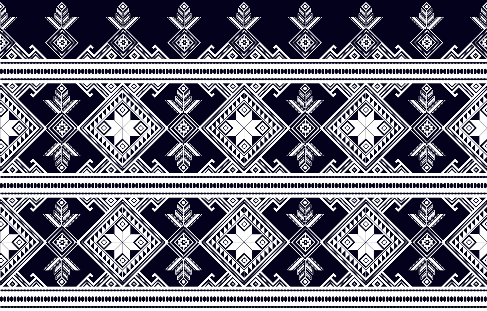Geometric ethnic pattern fabric traditional style. black and white tone