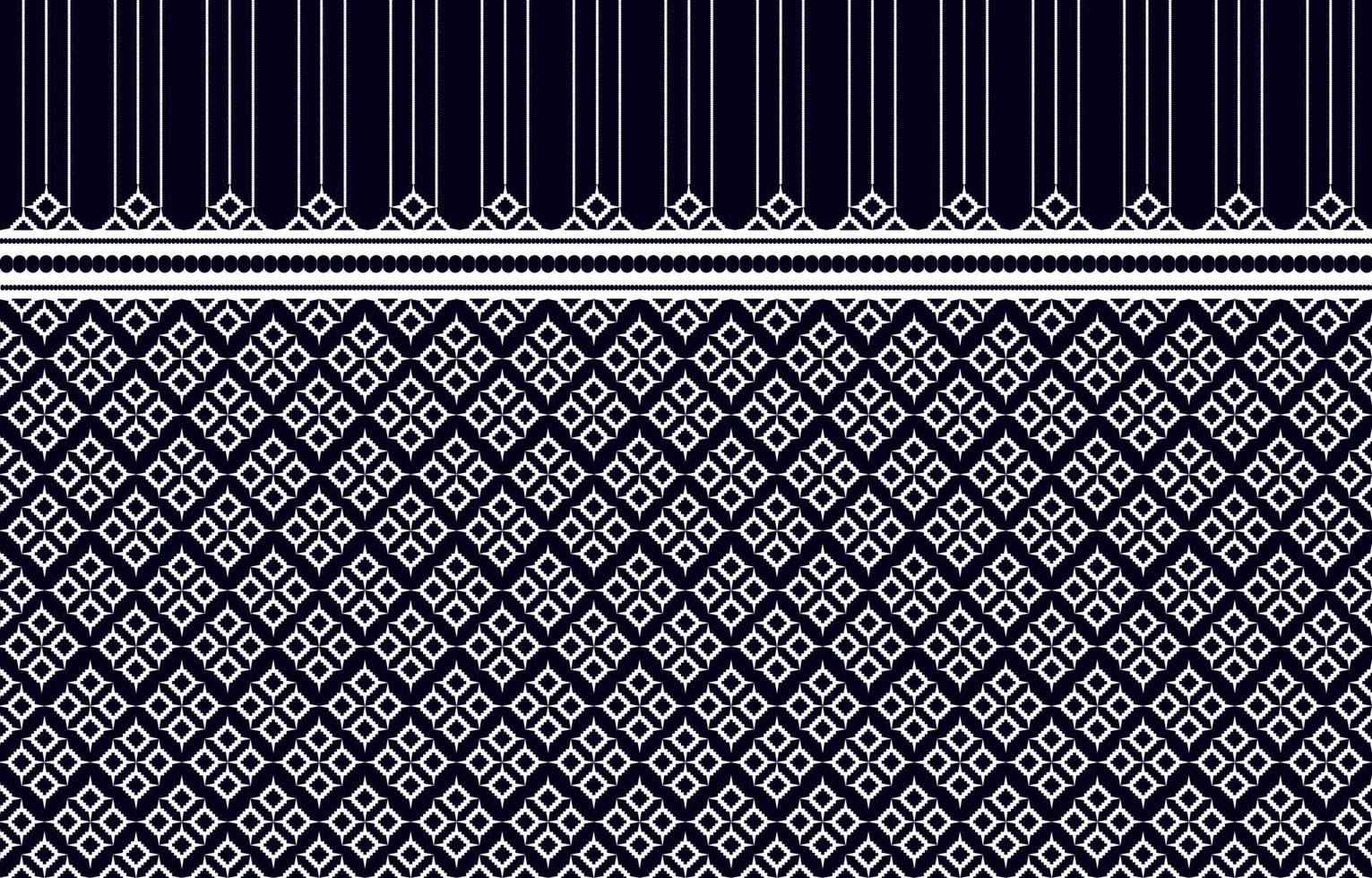 Geometric ethnic pattern fabric traditional style. black and white tone. Design for tile, ceramic, background, wallpaper, clothing, wrapping paper, fabric, and Vector illustration. pattern style