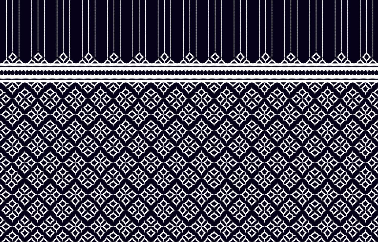 Geometric ethnic pattern fabric traditional style. black and white tone. Design for tile, ceramic, background, wallpaper, clothing, wrapping paper, fabric, and Vector illustration. pattern style