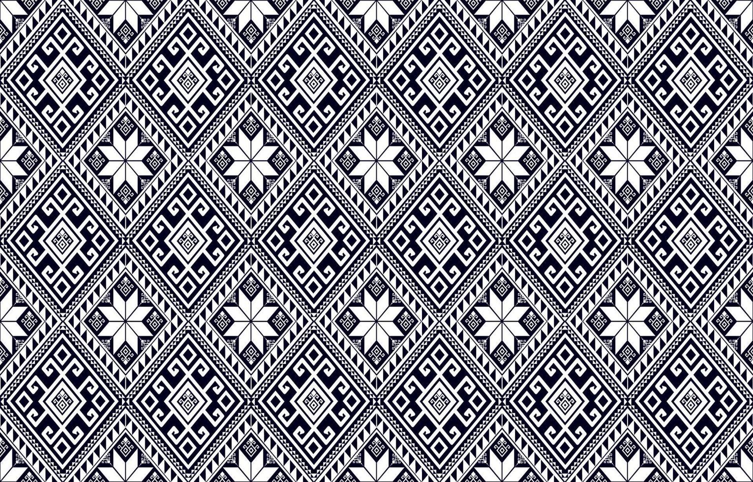 Abstract ethnic geometric pattern traditional style. black and white