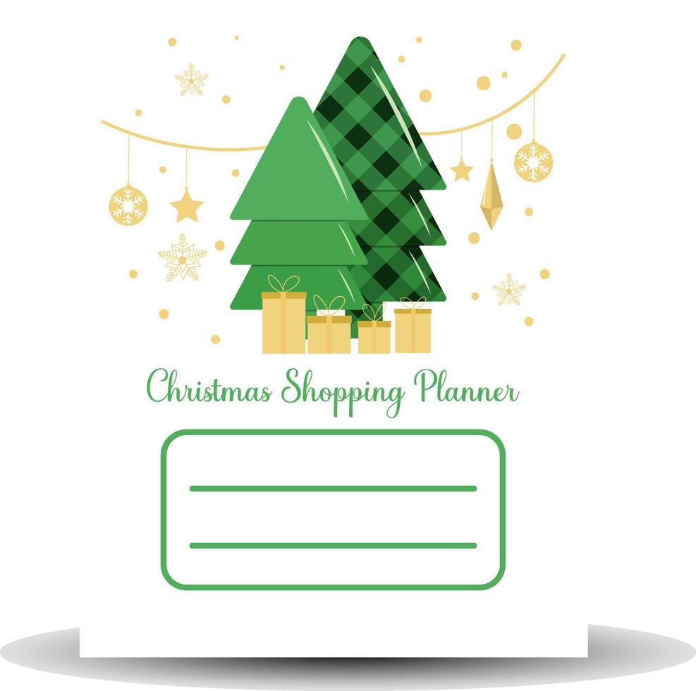 Christmas Shopping Tracker vector