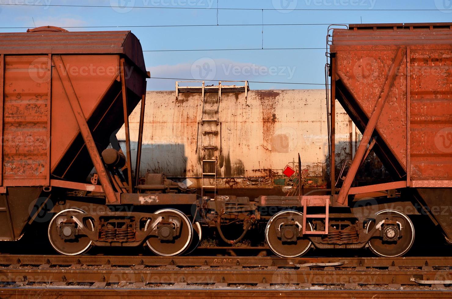 Parts of the freight railcar photo