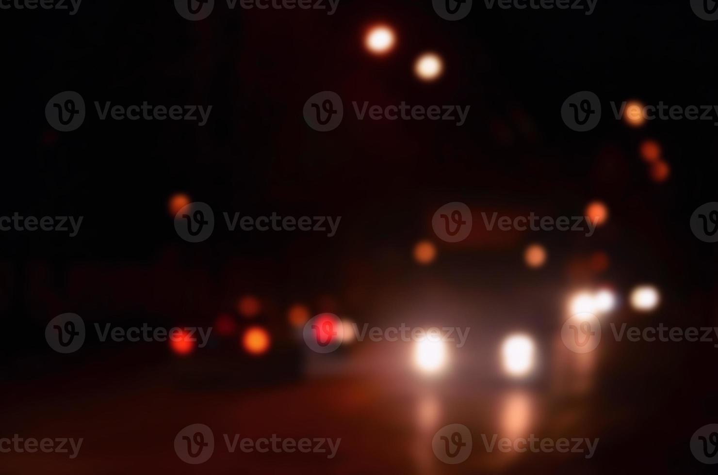 Blurred landscape of night city photo