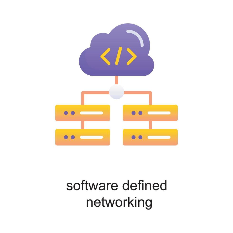 software defined networking vector Outline Icon Design illustration. Internet of Things Symbol on White background EPS 10 File