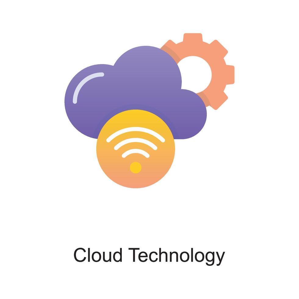 Cloud Technology vector Outline Icon Design illustration. Internet of Things Symbol on White background EPS 10 File