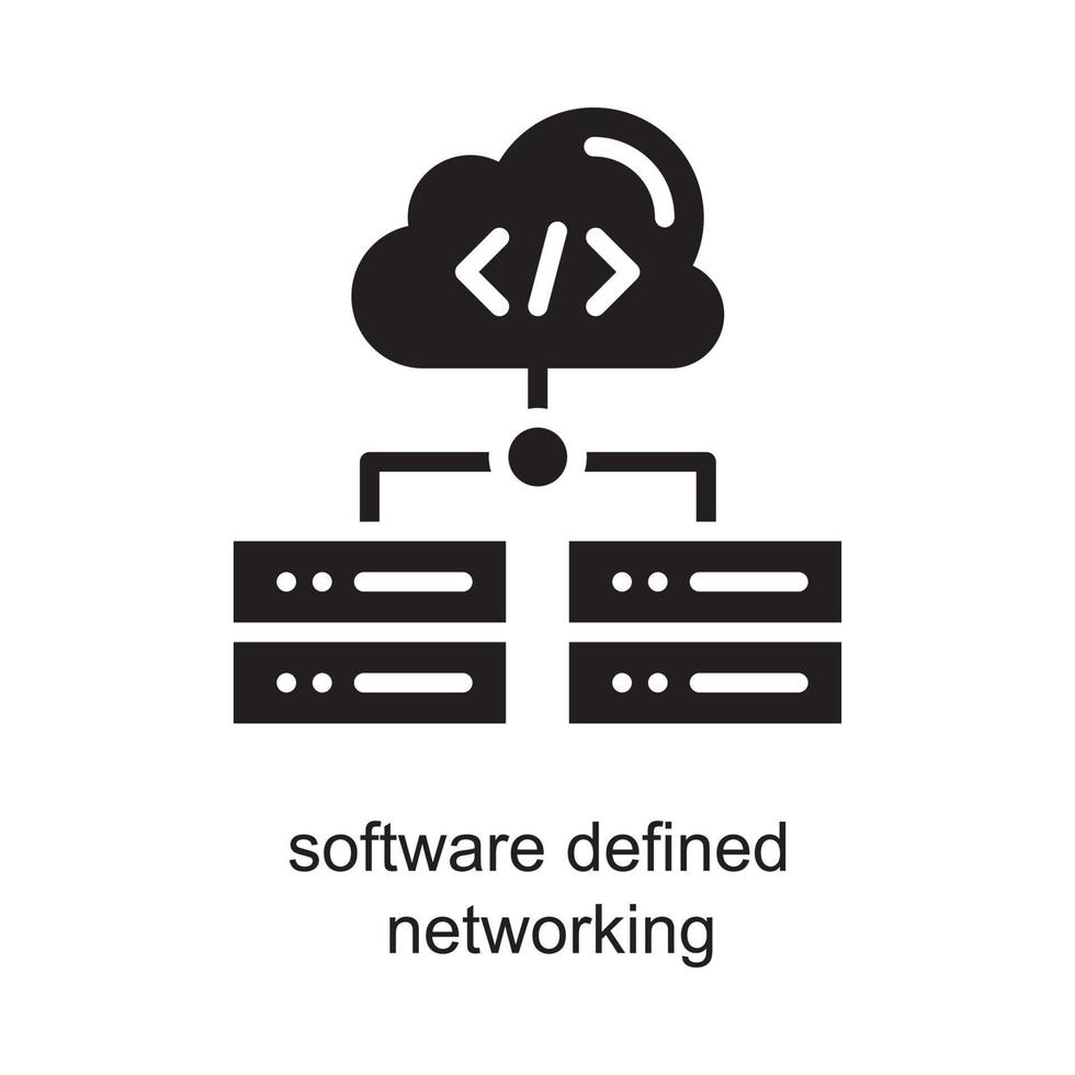 software defined networking vector Outline Icon Design illustration. Internet of Things Symbol on White background EPS 10 File