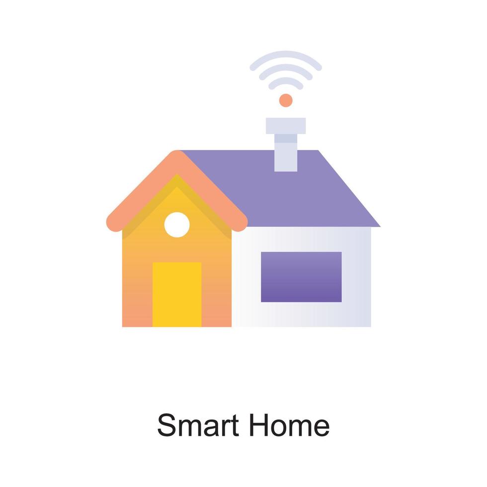 Smart Home vector Outline Icon Design illustration. Internet of Things Symbol on White background EPS 10 File