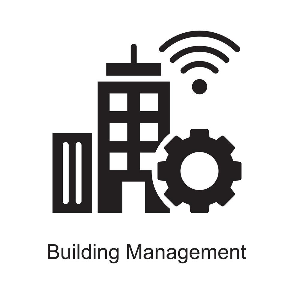 Building Management vector Outline Icon Design illustration. Internet of Things Symbol on White background EPS 10 File