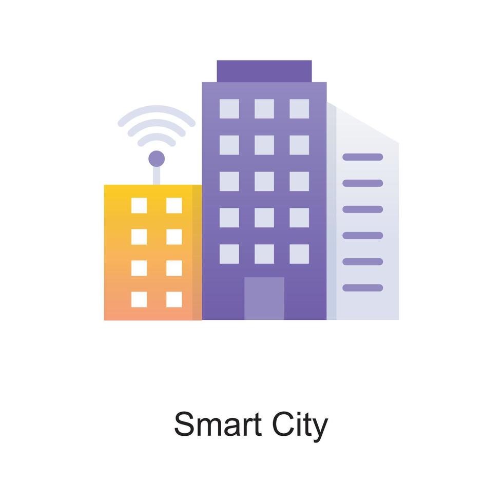 Smart City vector Outline Icon Design illustration. Internet of Things Symbol on White background EPS 10 File