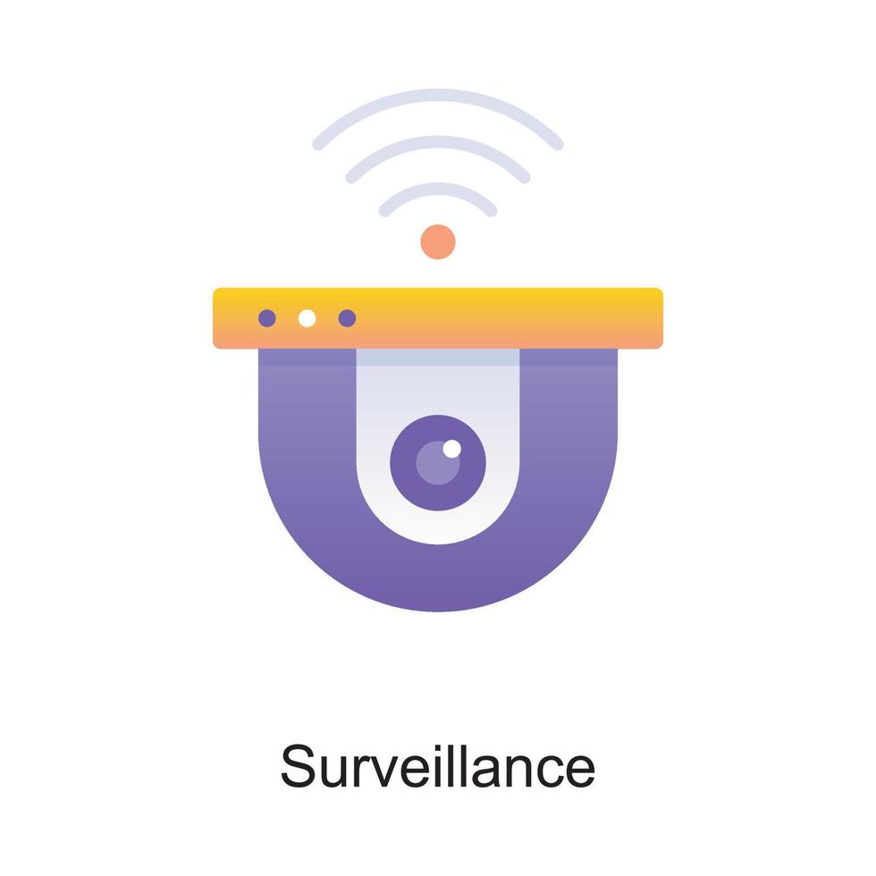 Surveillance vector Outline Icon Design illustration. Internet of Things Symbol on White background EPS 10 File