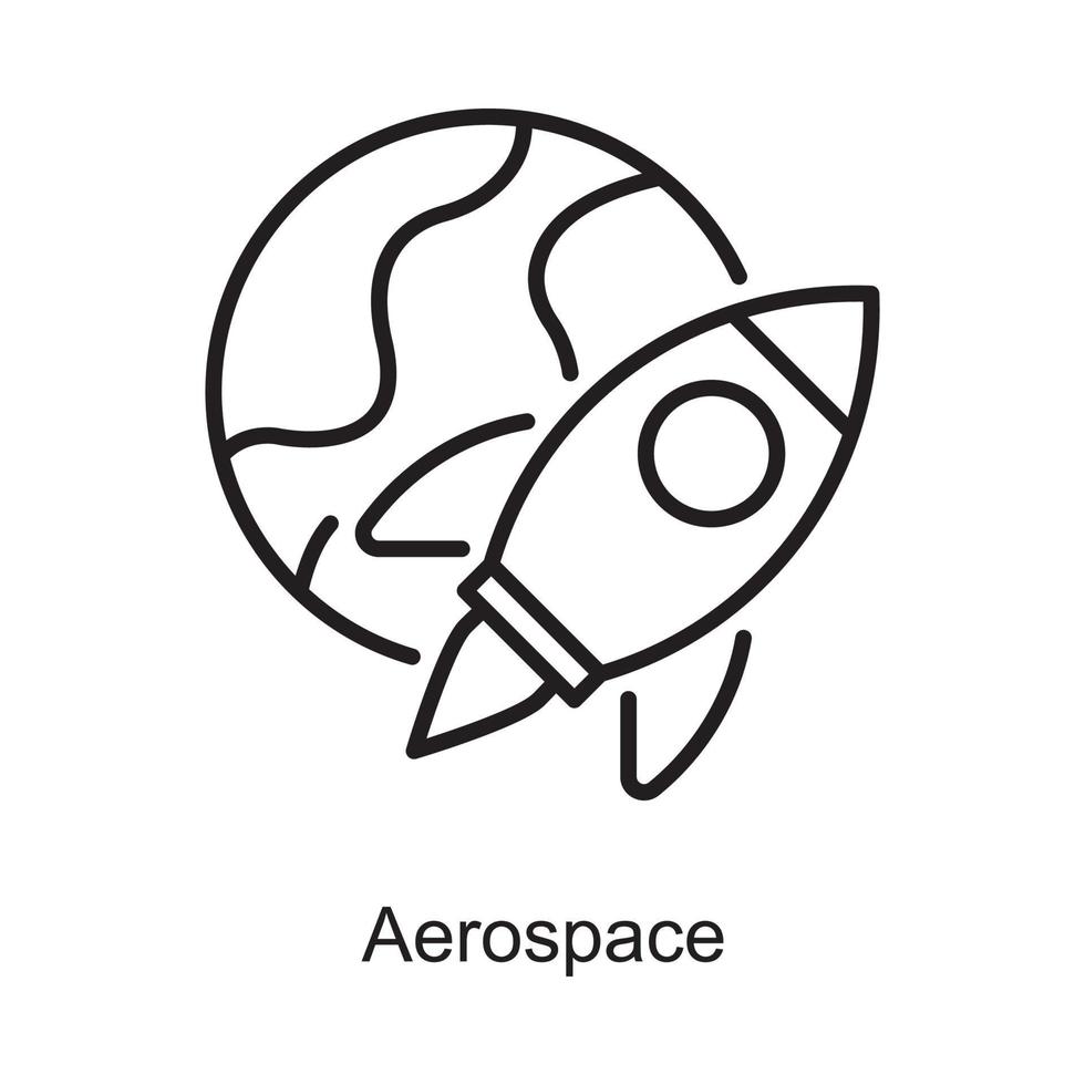 ilustración de diseño de icono de contorno de vector aeroespacial. símbolo de internet de las cosas en el archivo eps 10 de fondo blanco