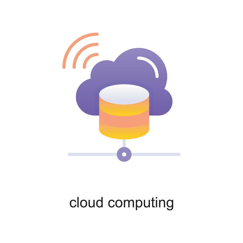 cloud computing vector Outline Icon Design illustration. Internet of Things Symbol on White background EPS 10 File