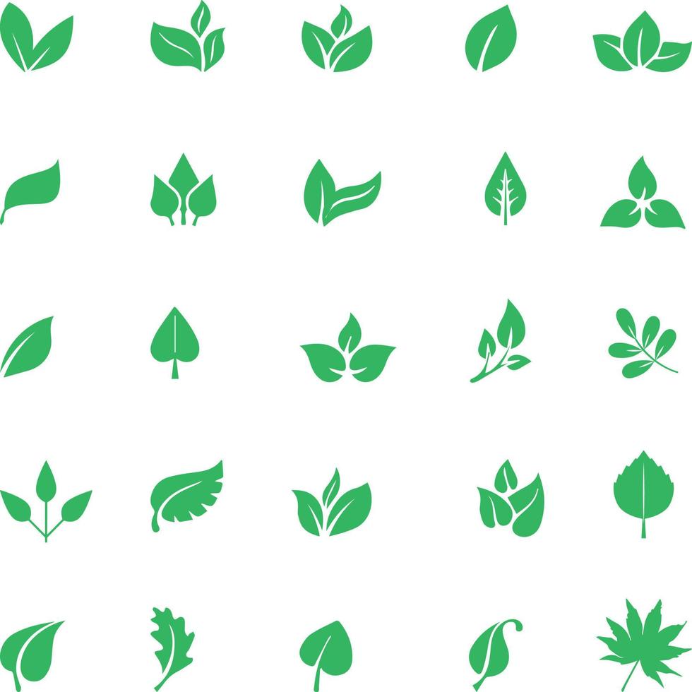 icono de hoja con fondo blanco vector