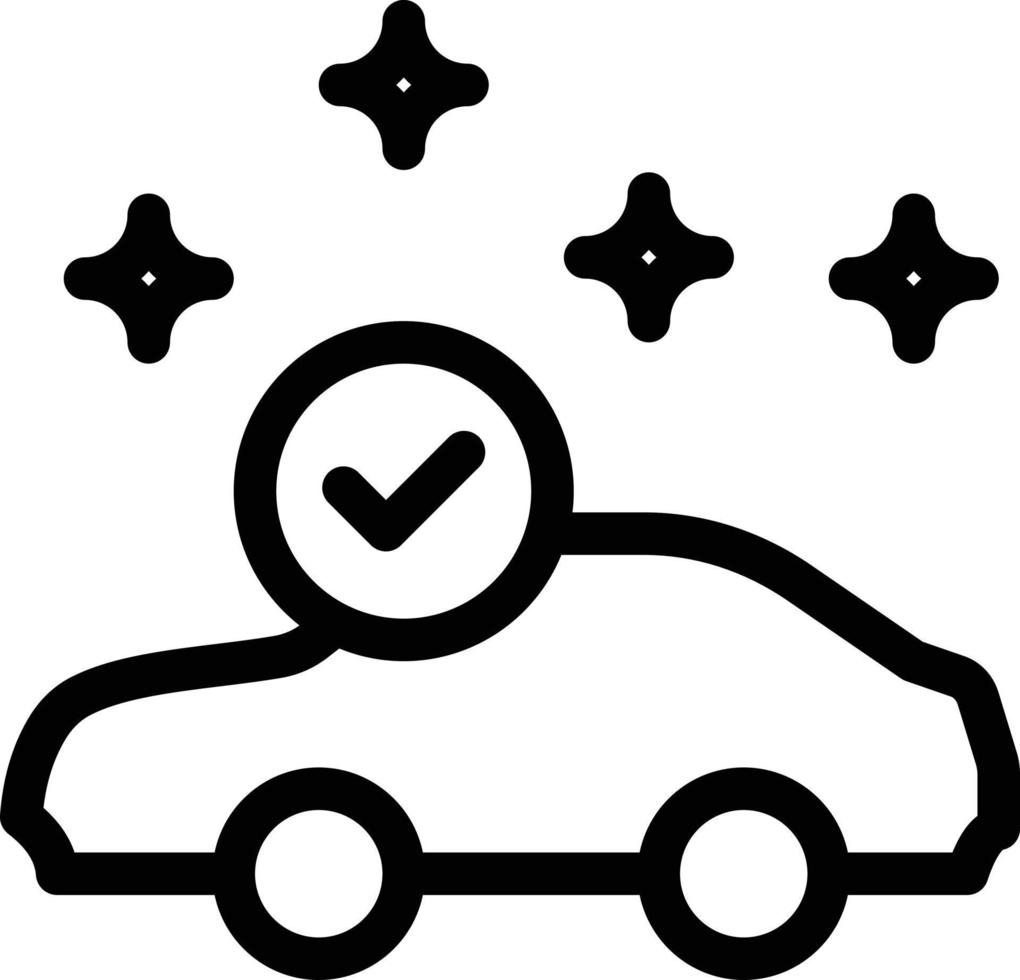 servicio de coche realizado ilustración vectorial sobre un fondo. símbolos de calidad premium. iconos vectoriales para concepto y diseño gráfico. vector