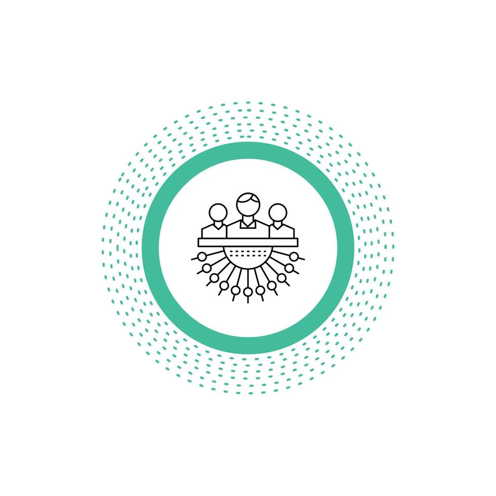 Allocation. group. human. management. outsource Line Icon. Vector isolated illustration