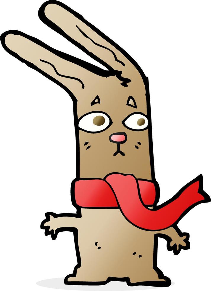 doodle character cartoon rabbit vector