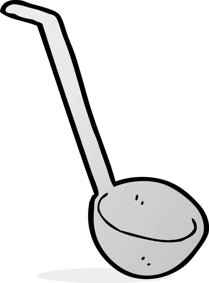 doodle cartoon ladle vector
