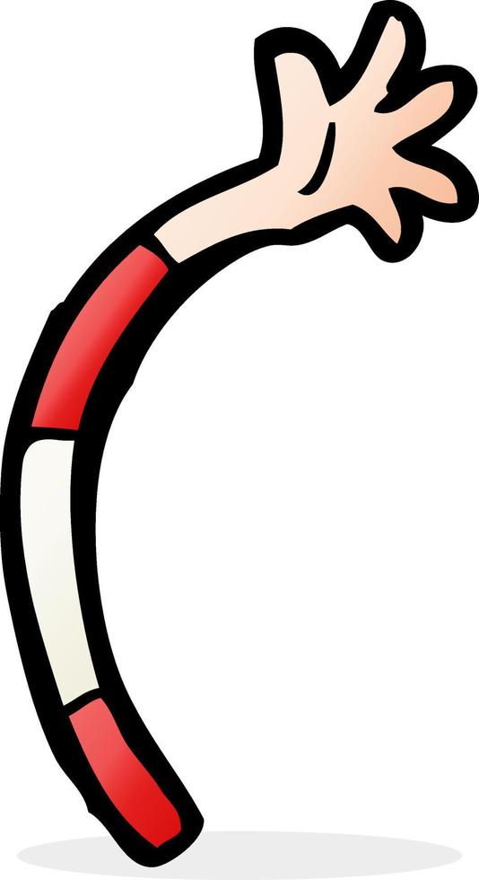 doodle cartoon arm vector