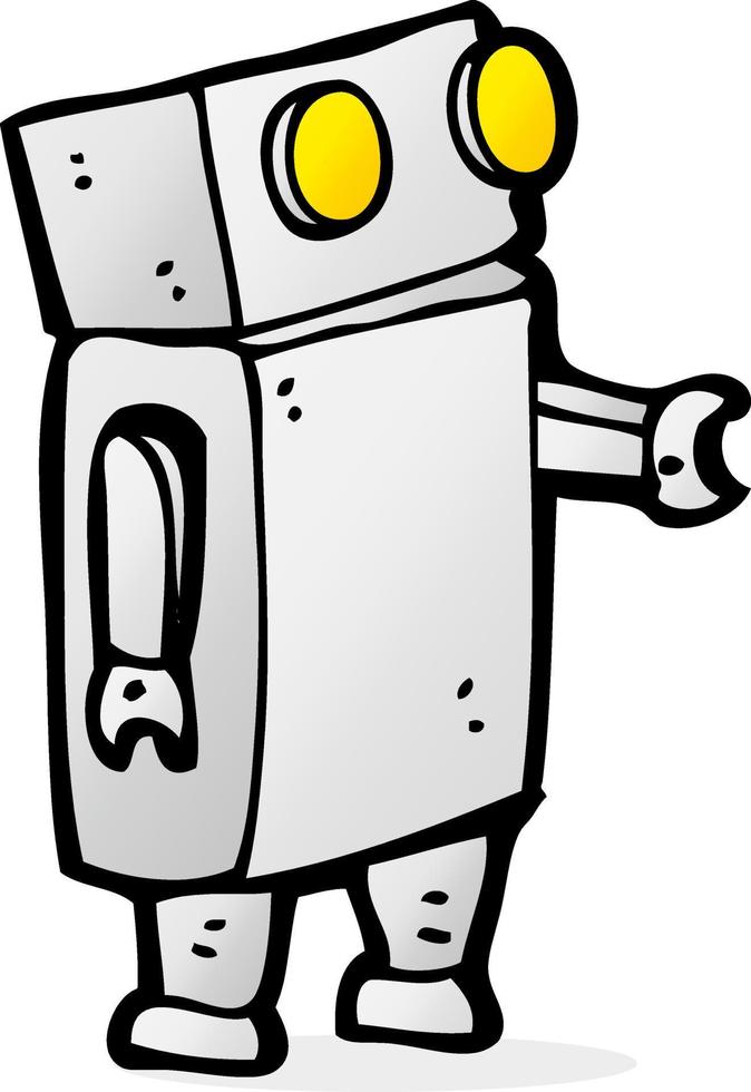 doodle character cartoon robot vector