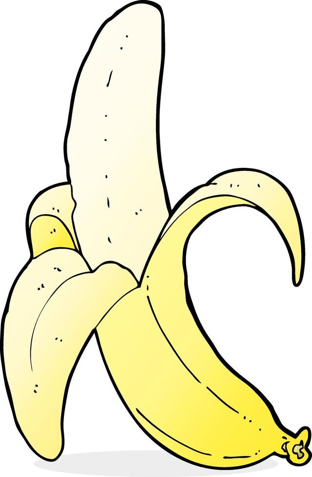 doodle cartoon banana vector