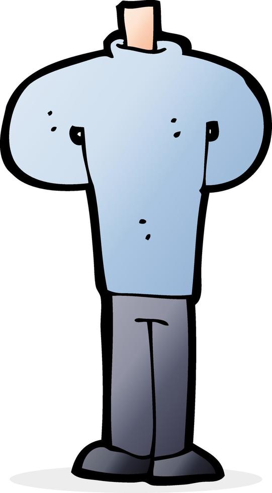 doodle character cartoon body standing still vector