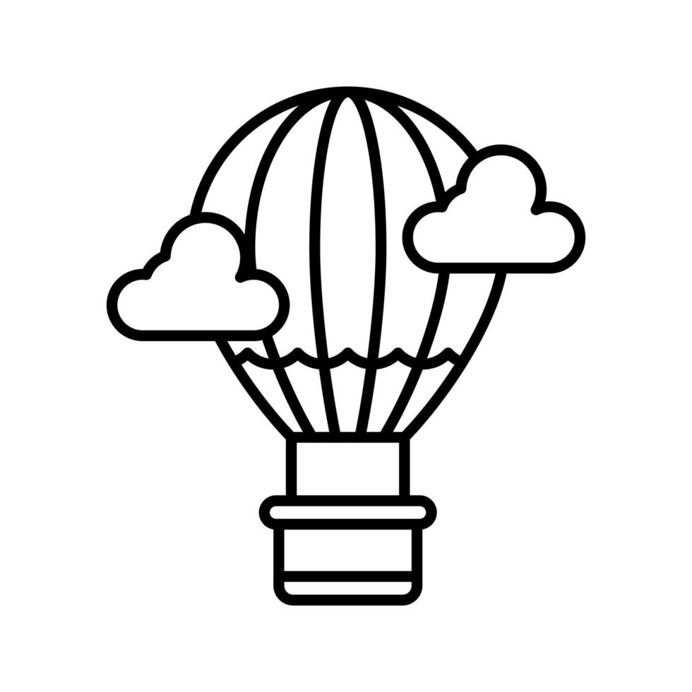 Hot Air Balloon Vector Icon