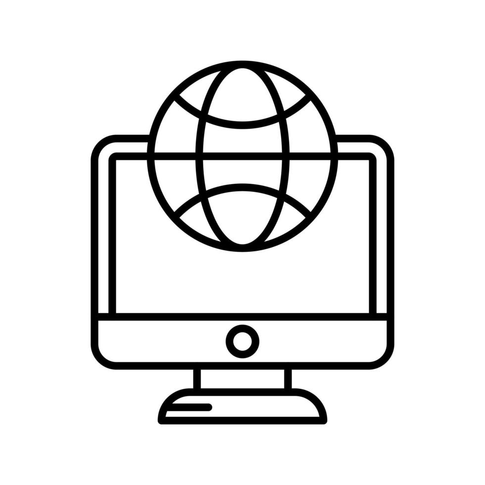 icono de vector de globo lcd