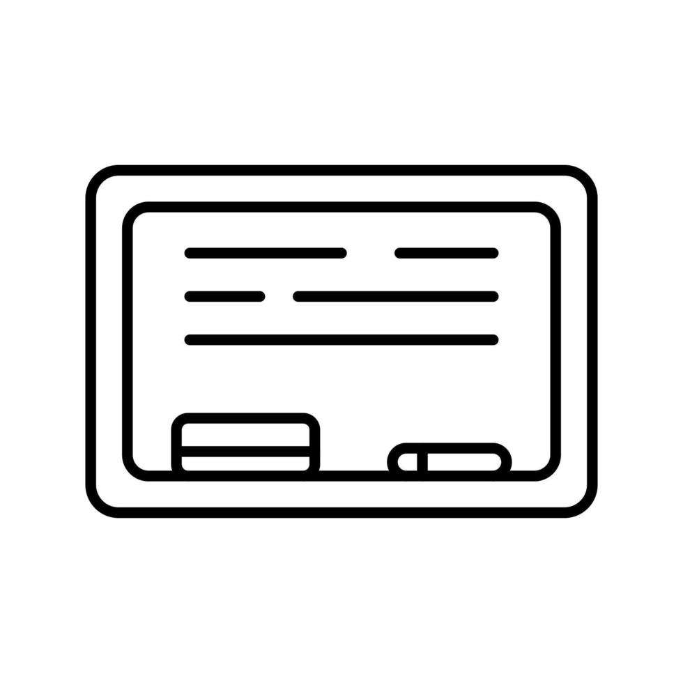 White Board Vector Icon