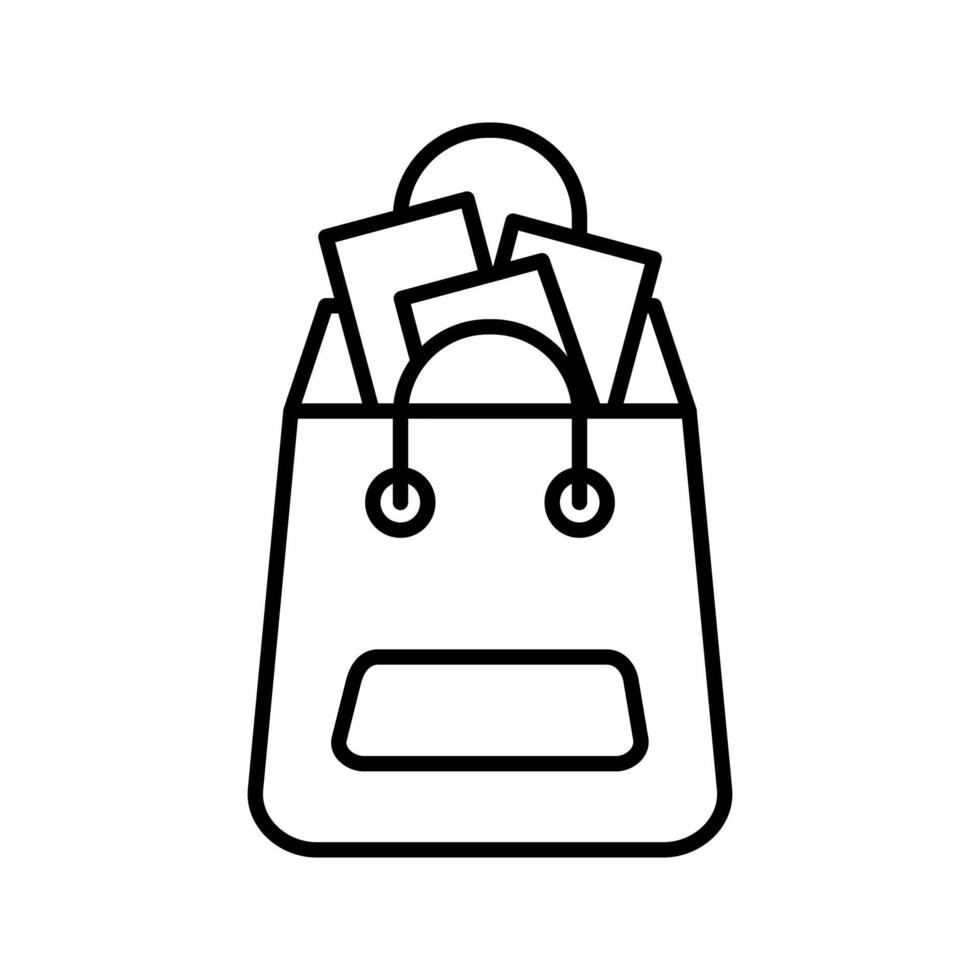 icono de vector de bolsa de compras