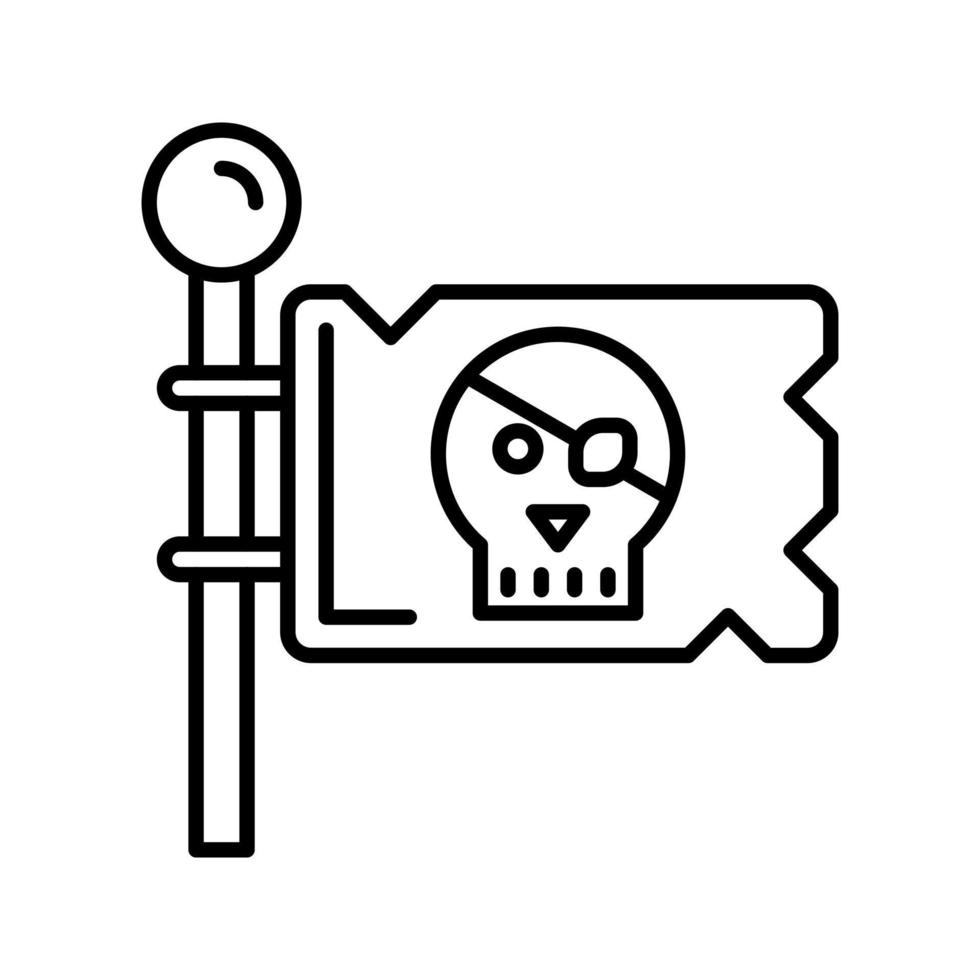 icono de vector de bandera pirata