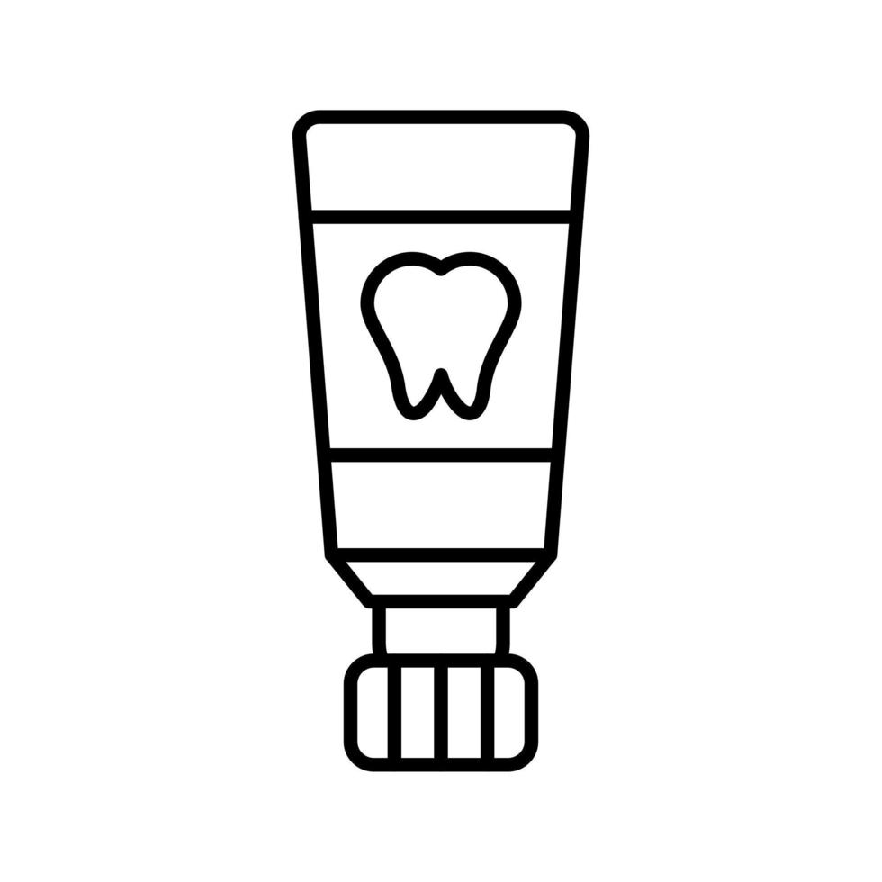 icono de vector de pasta de dientes