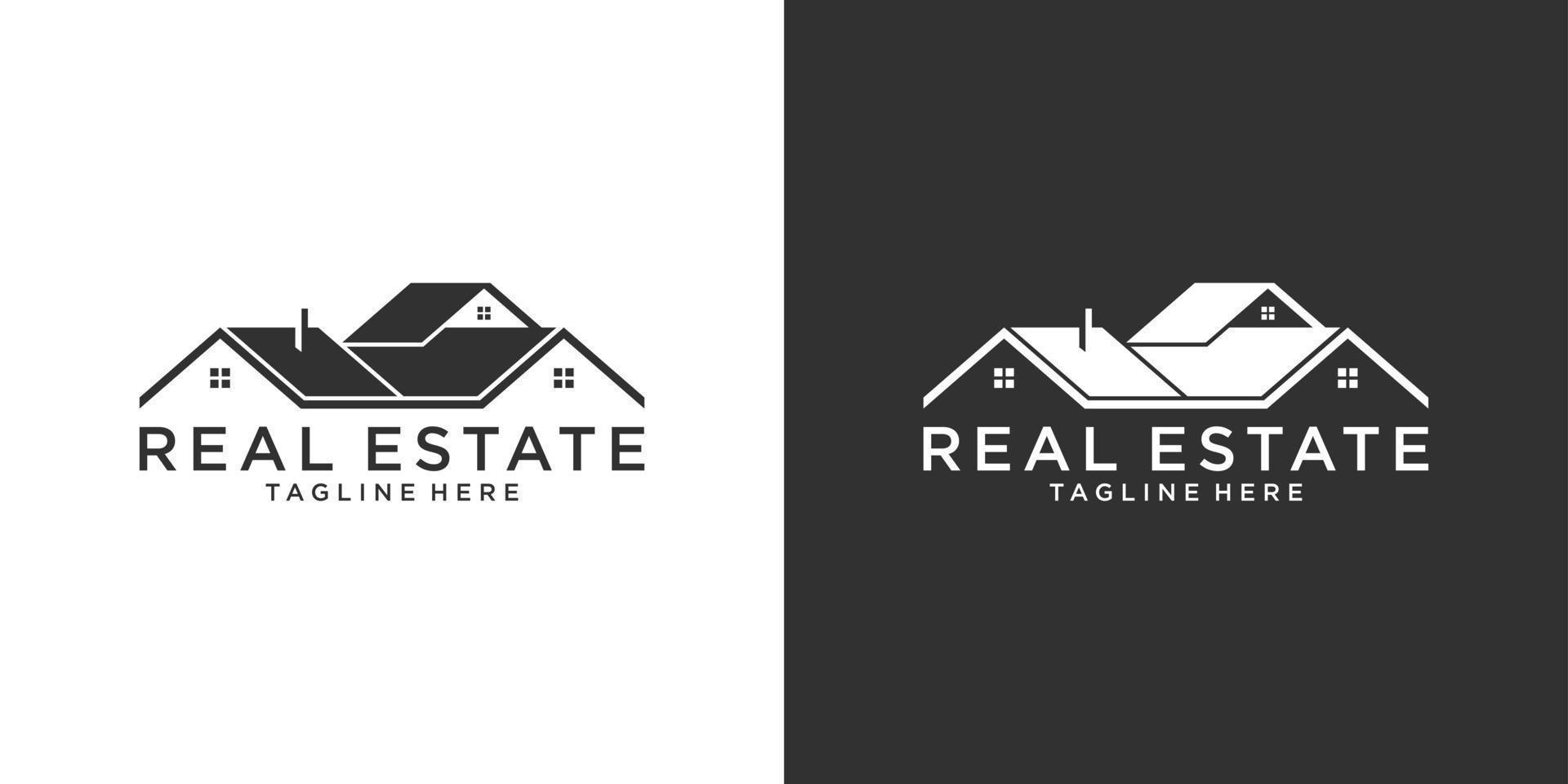 Roof and home logo vector design concept. Real estate logo.