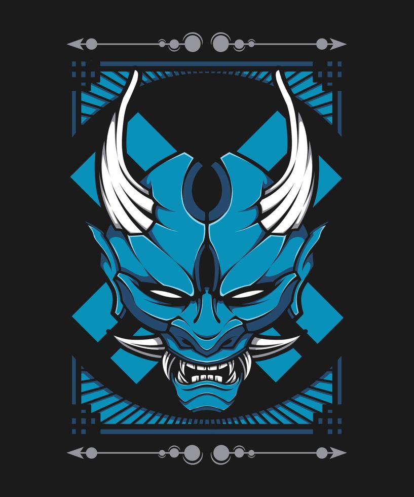 Onimusha Demon Mask Illustration vector