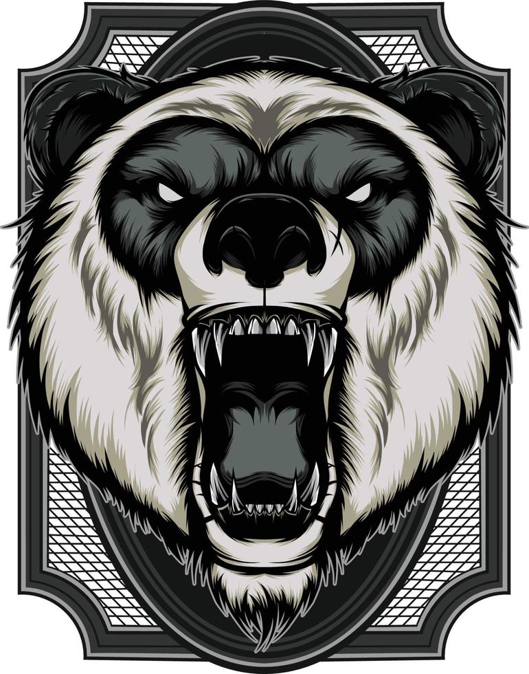 Panda Head Mascot Illustration vector
