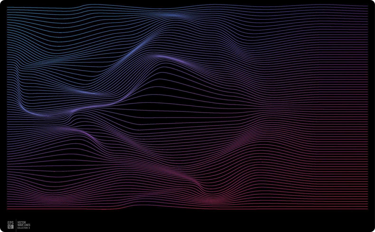 líneas vectoriales onduladas vector