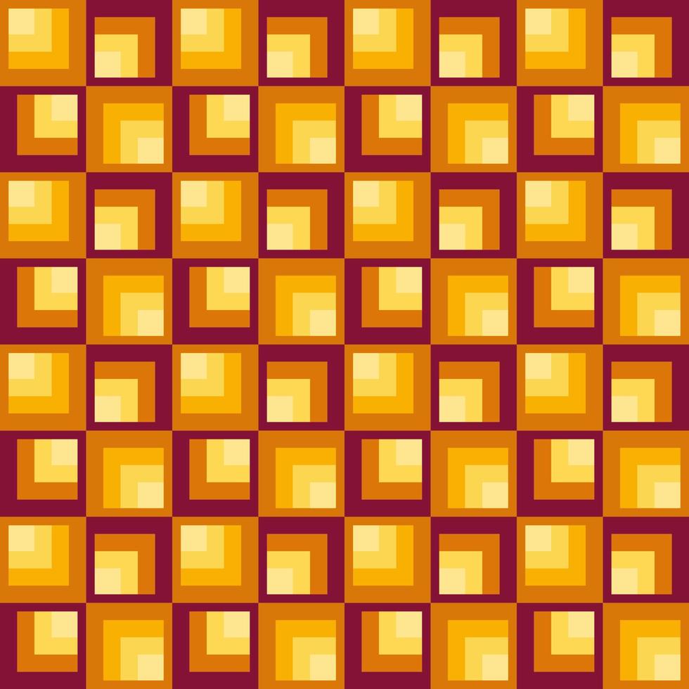 Square pattern background retro colors vector