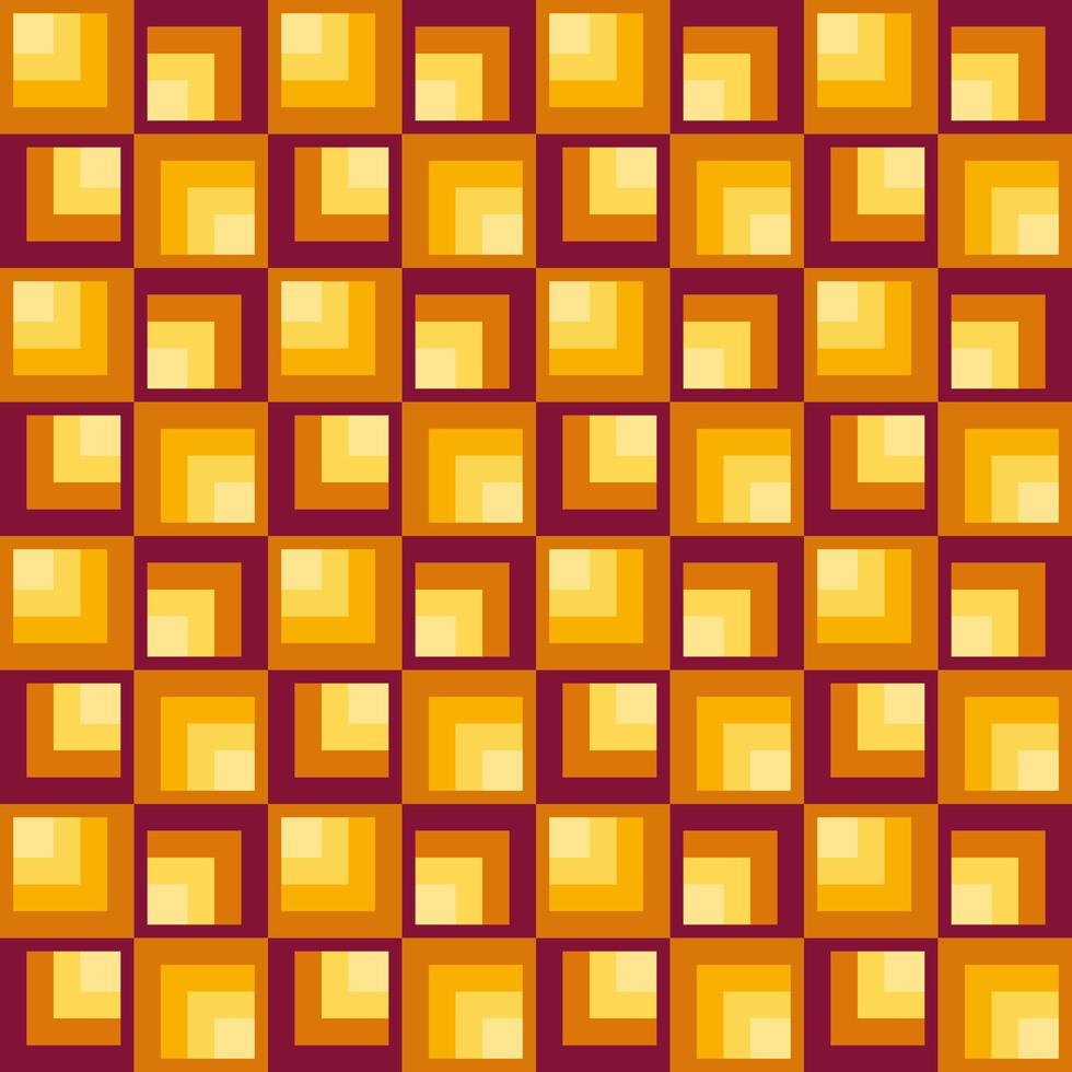 Square pattern background retro colors vector