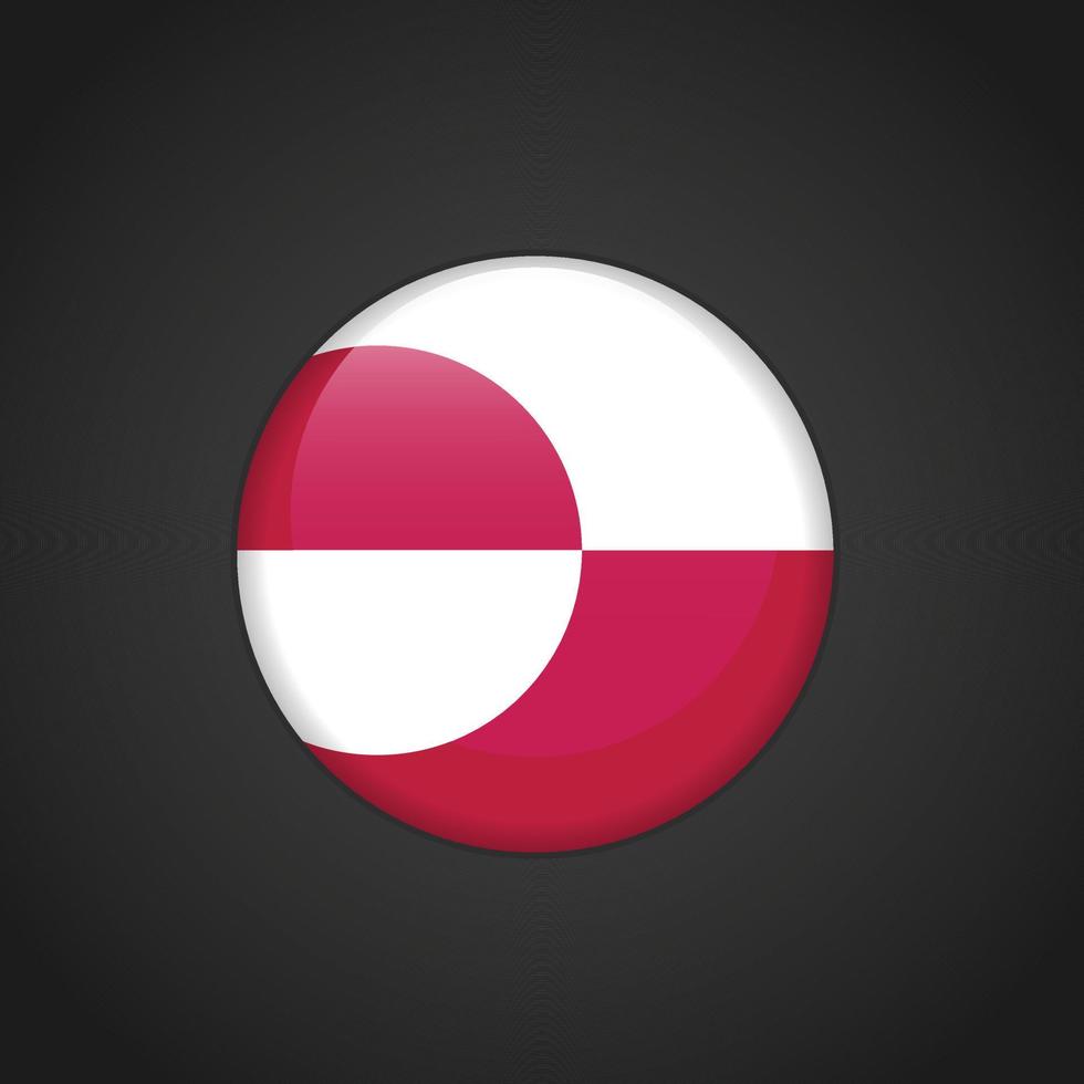 Greenland Flag Circle Button vector