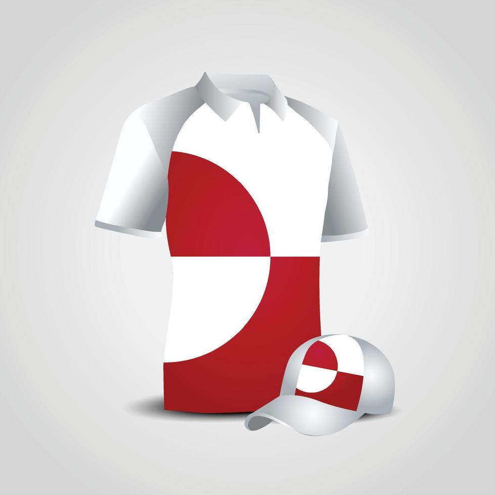 Greenland Sports T-shirt and Cap Vector Design