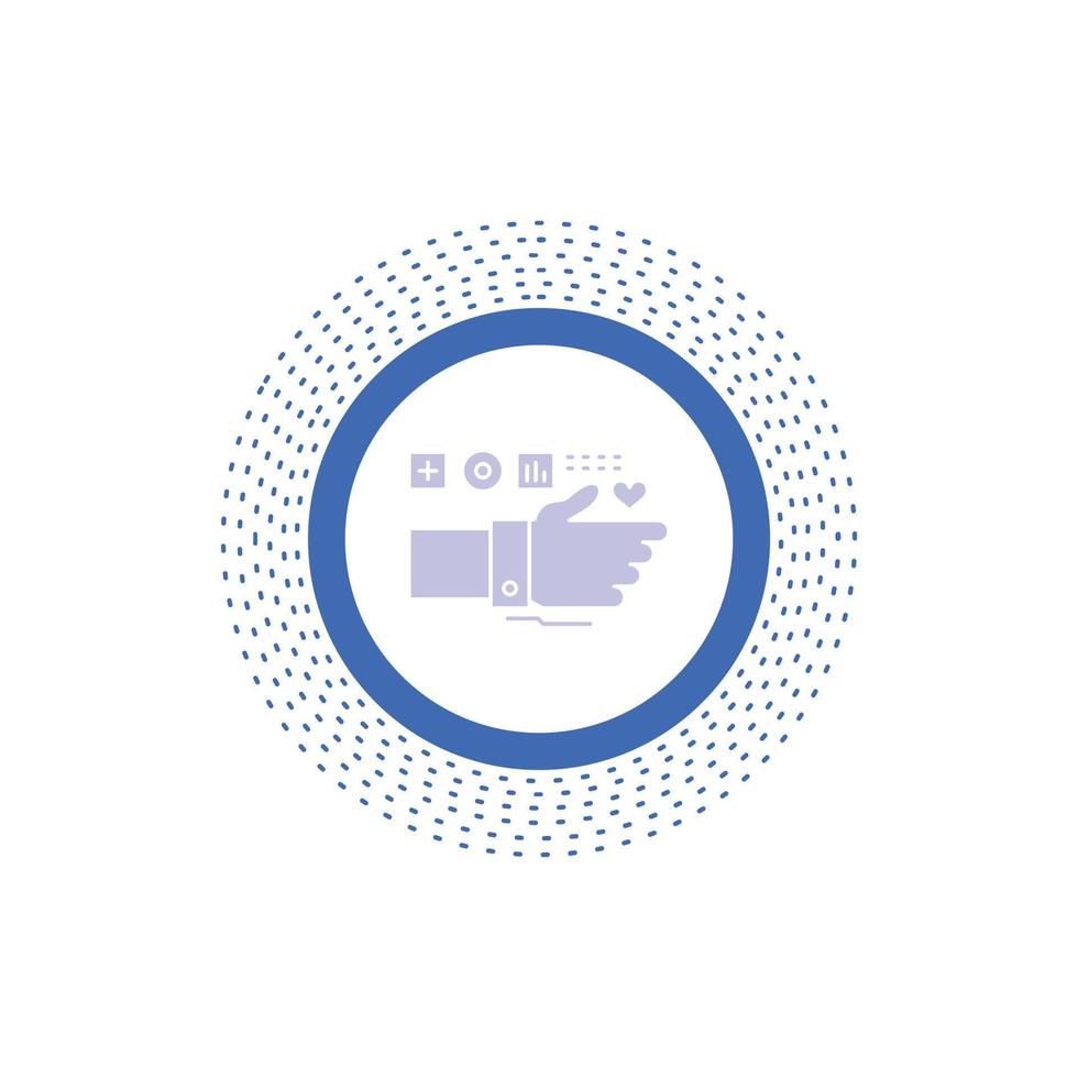 Monitoring. Technology. Fitness. Heart. Pulse Glyph Icon. Vector isolated illustration