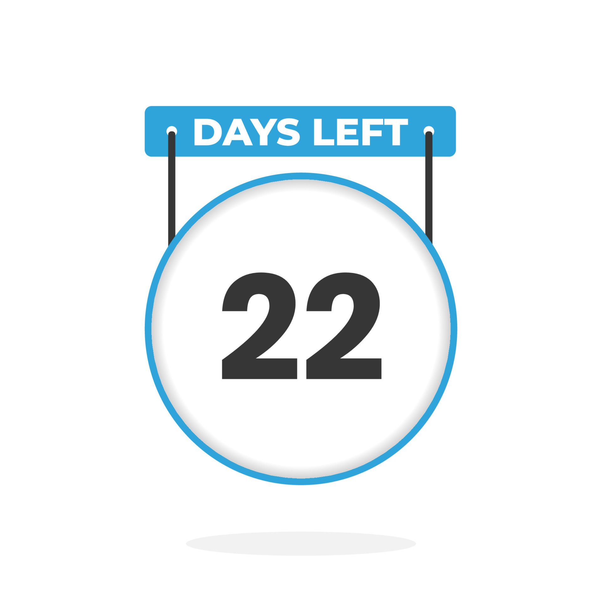 22 Days Left Countdown for sales promotion. 22 days left to go Promotional  sales banner 12919516 Vector Art at Vecteezy
