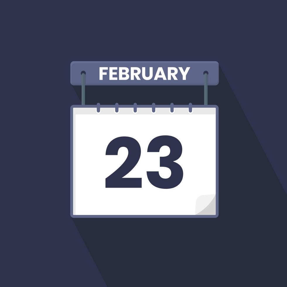 23rd February calendar icon. February 23 calendar Date Month icon vector  illustrator 12919545 Vector Art at Vecteezy