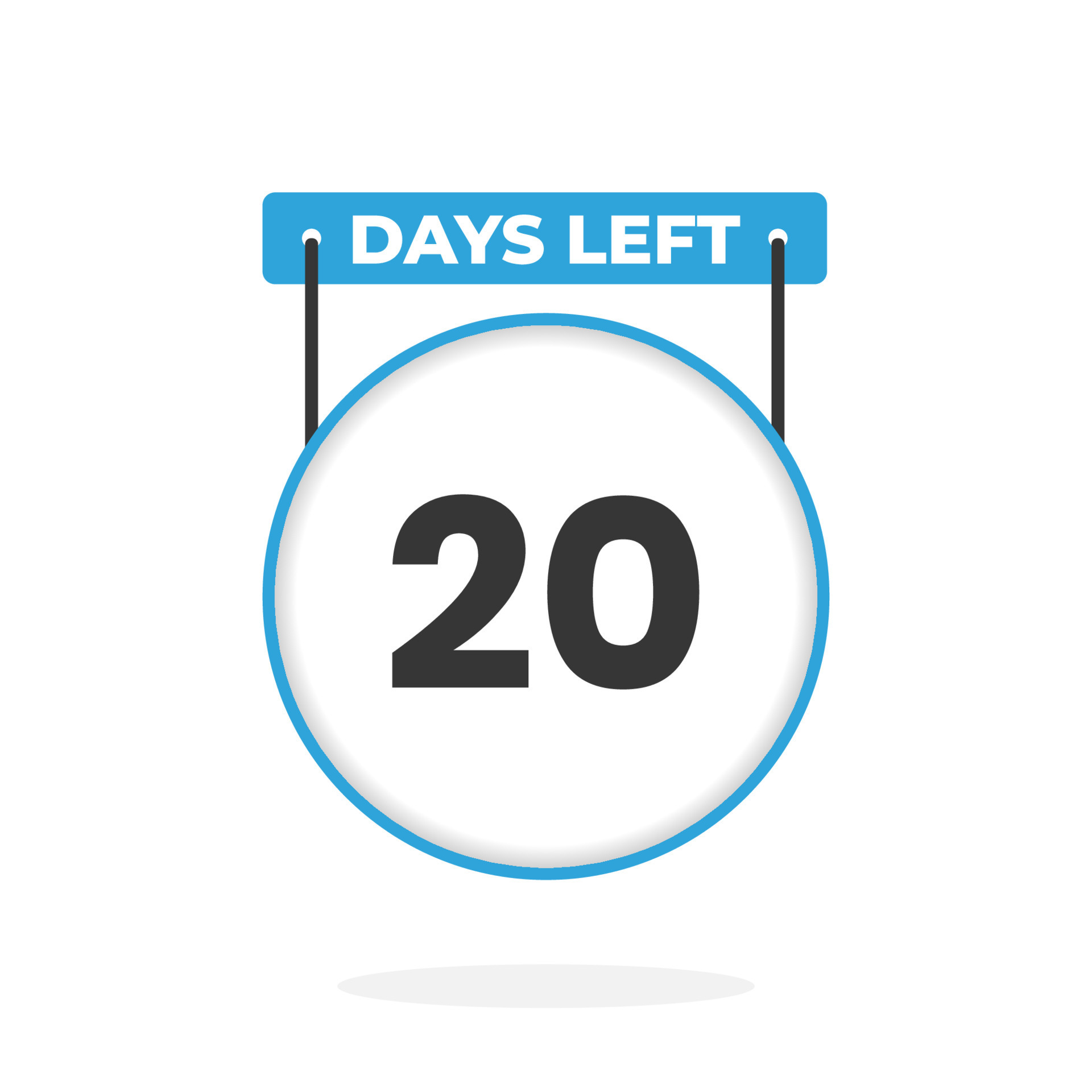 20 Days Left Countdown for sales promotion. 20 days left to go Promotional sales banner 12919574
