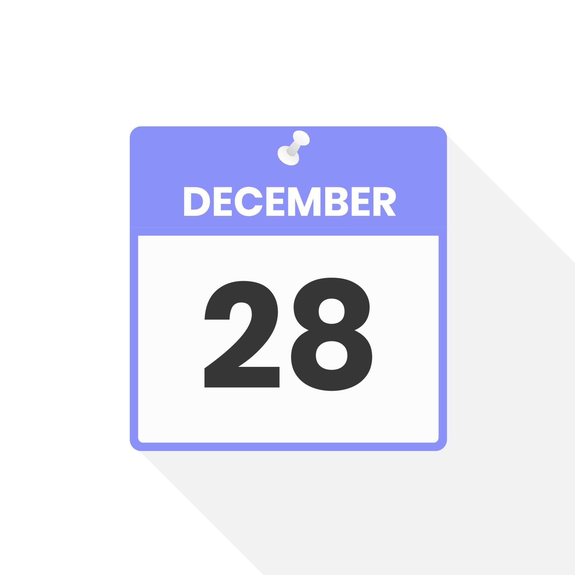December 28 Calendar Icon Date Month Calendar Icon Vector december-28-calendar-icon-date-month-calendar-icon-vector